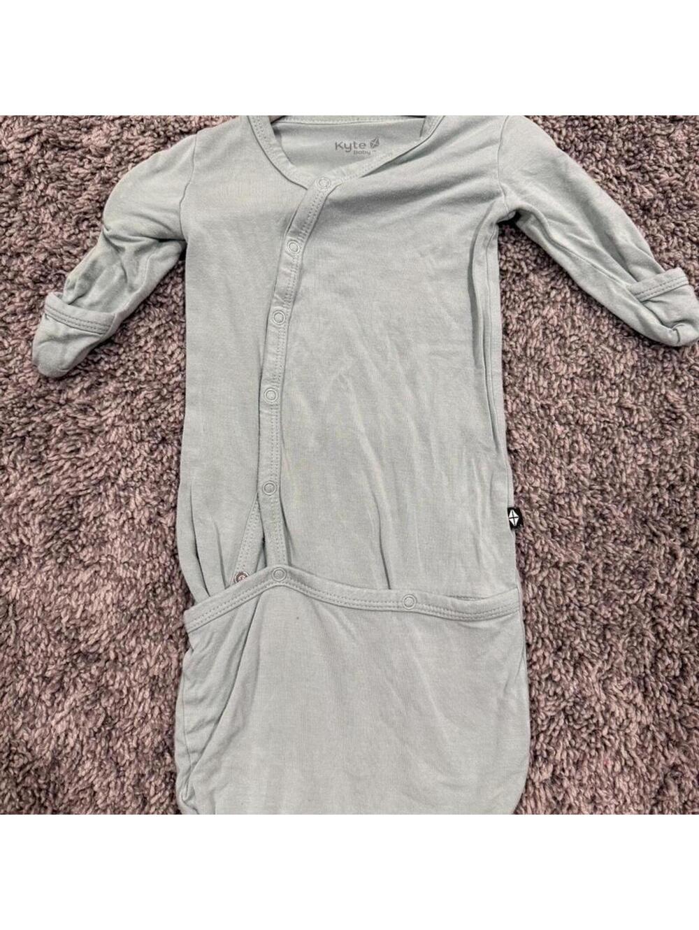 Kyte Baby Grey Sleeper Gown with Snap Closures
